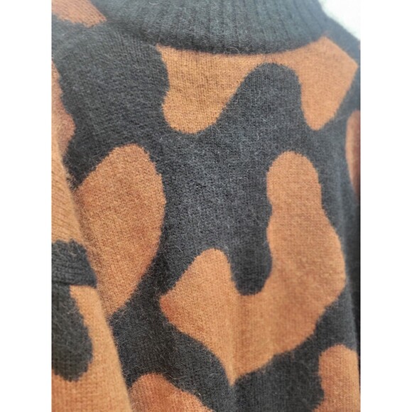 VTG I B Diffusion Colorful Abstract 3D WOOL Art Tunic Sweater Cardigan SZ M - Picture 7 of 7